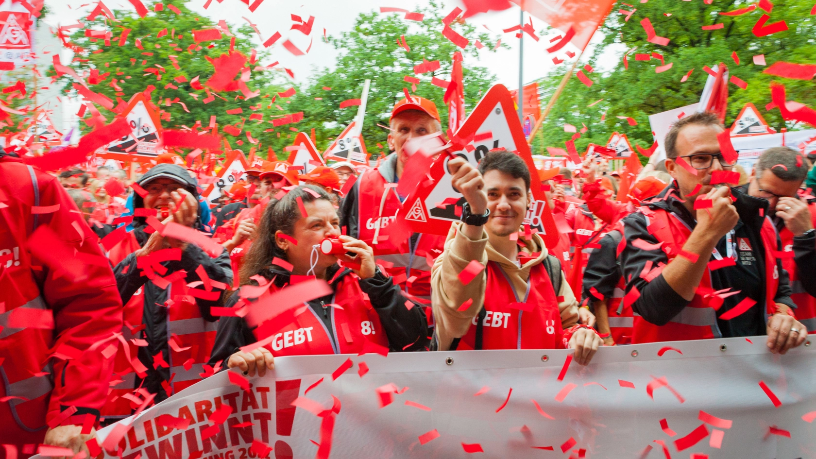 Warnstreikaktion am 15.09.2022 in Nürnberg