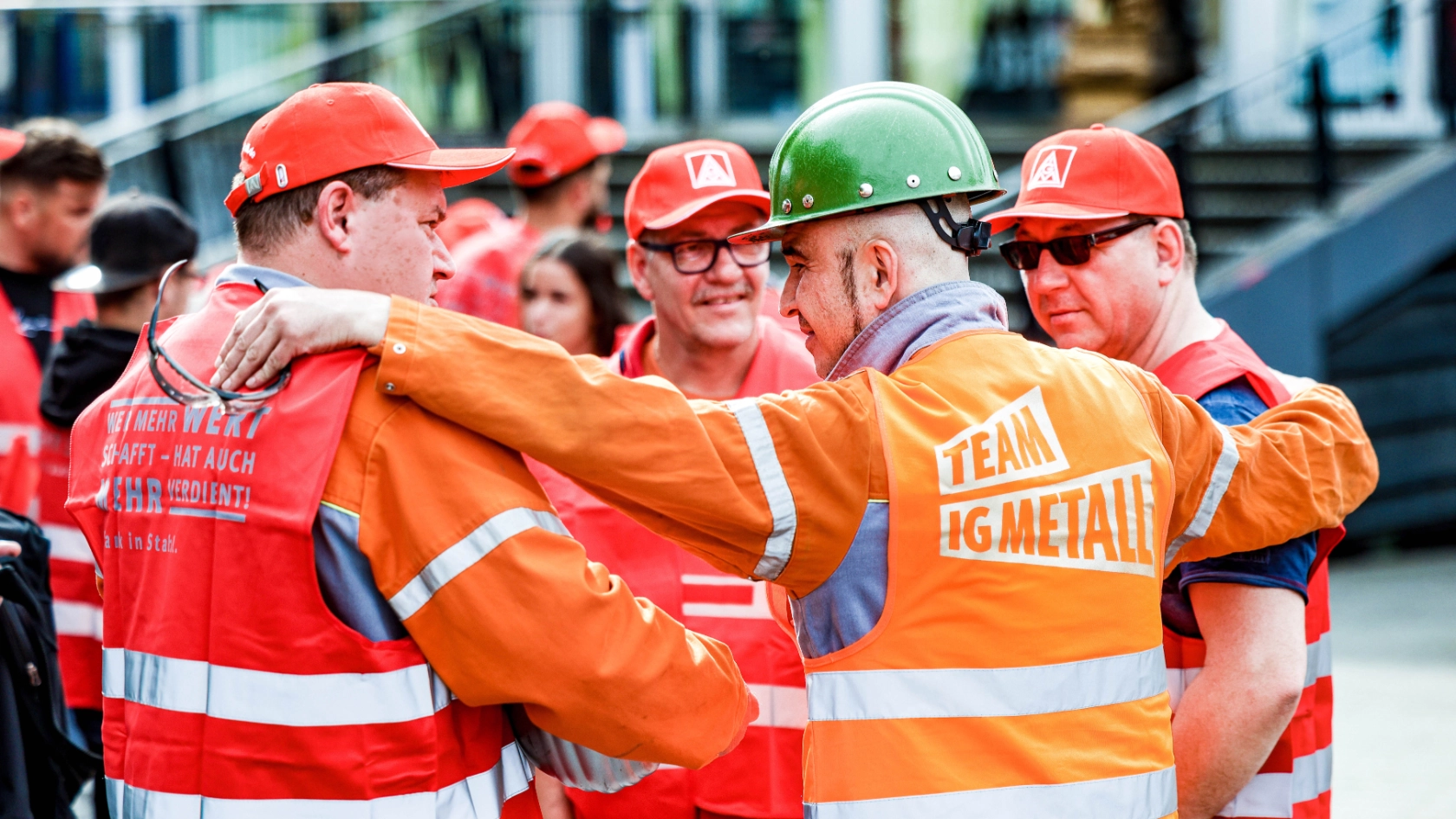 Gruppe Metaller vom „Team IG Metall“