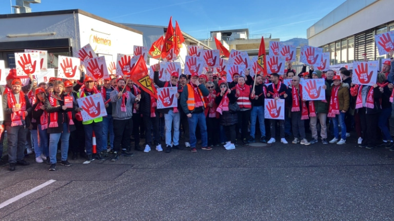 Warnstreik Nemera Neuenburg