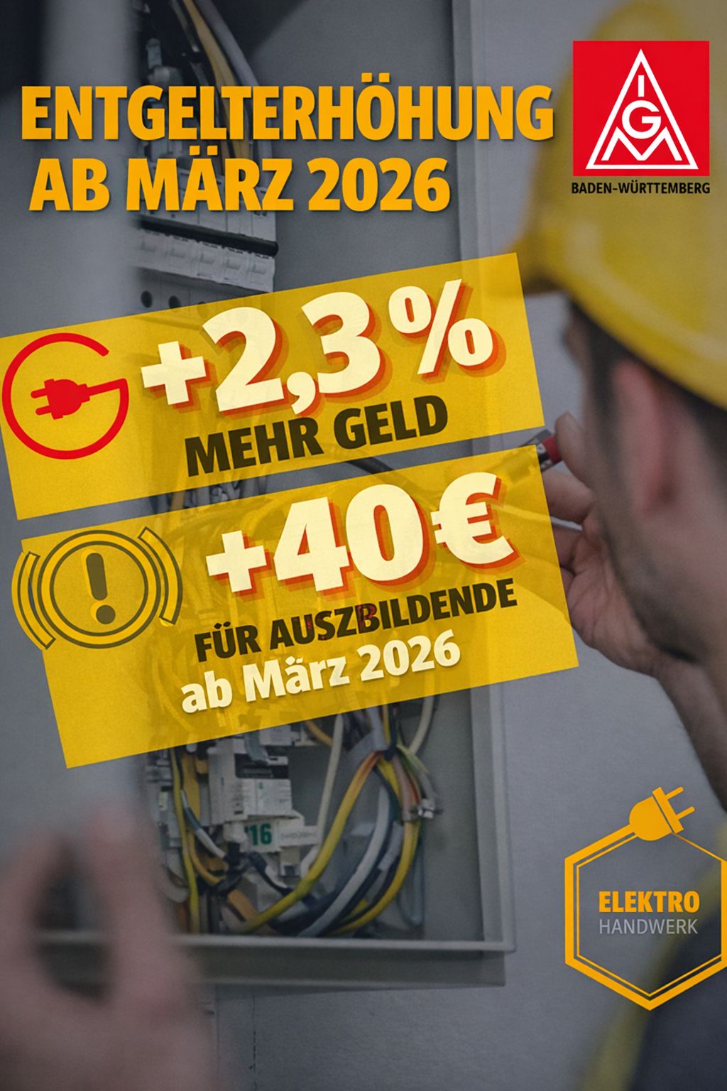 Elektrohandwerk Erhöhung